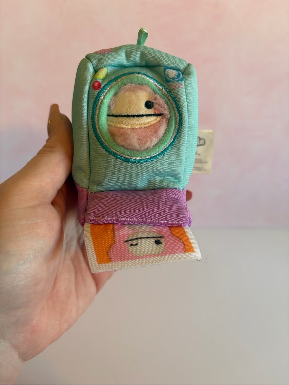Squishmallow Squishville 2" Plush Style Play Clip BRINA PINK BIGFOOT w/Polaroid
